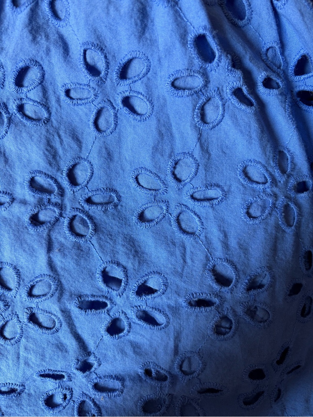 Jennifer & Grace Tiered Floral Eyelet Smocked Waist Midi Skirt Prairie Farmhouse - Picture 9 of 9